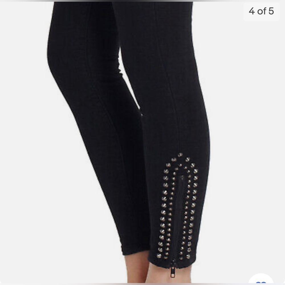 Current and Elliot studded ankle jeans size 29 new black skinny